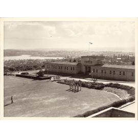 School of Artillery main building and parade ground,  North Head 1957