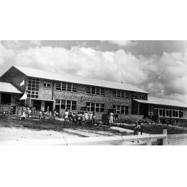 Seaforth Public School pupils outside Infants building, 1957
