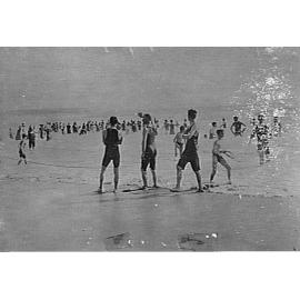 Bathers in the water at Manly Beach
