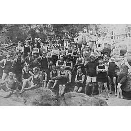Group portrait of members of Manly Amateur Swimming Club