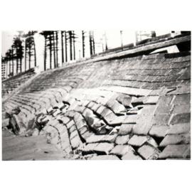 Subsidence of retaining wall at North Steyne, Manly 1960