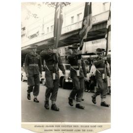 Standard bearers from Christian Bros College cadet unit, Corso 1961