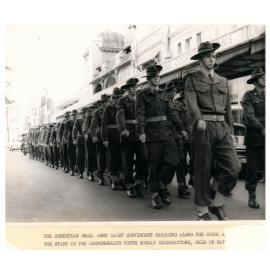 The Christian Brothers Army cadet contingent marching, 1961
