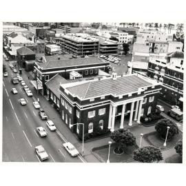 Rooftop view across Manly Council Chambers from the Hotel Manly 1970s