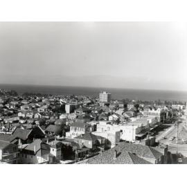 Rooftop view across Fairlight from Hilltop Crescent 1970s