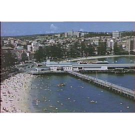Aerial view of Manly Harbour pool, Manly Wharf and district