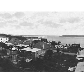 View over houses, Little Manly, to Little Manly Cove
