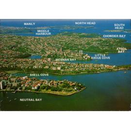 Aerial view of Sydney's Northern Harbourside suburbs, 1979