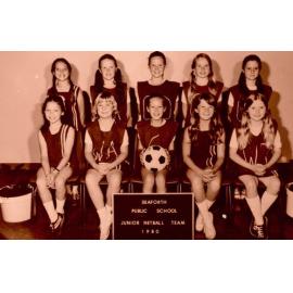 Seaforth Public School pupils, Junior Netball Team, 1980