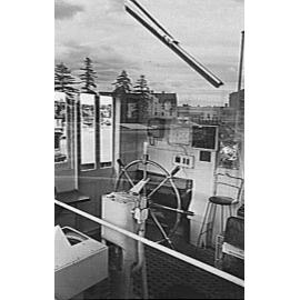 Interior of a Manly Ferry wheel-house, 1983