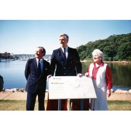 David Hay, Tim Moore, Joan Cooke opening Manly Scenic Walkway