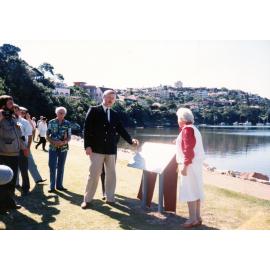 Tim Moore and Joan Cooke open the Manly Scenic Walkway