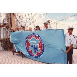 Manly Municipal Council on U.S. Coast Guard Barque "Eagle", Bicentenary