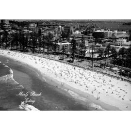 Manly Beach from the air, 1988