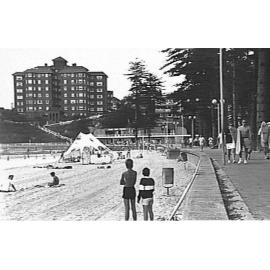 Manly Beach, The Promenade, surf pavilion,and "Borambil"