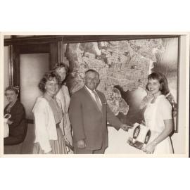 Jim Paton launching "Manly South Pacific Playground", 1961