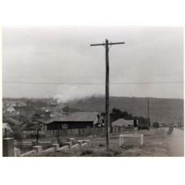 Smoke from the incinerator hanging over Balgowlah, 1948