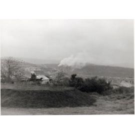 Smoke from the incinerator hanging over Balgowlah, 1948