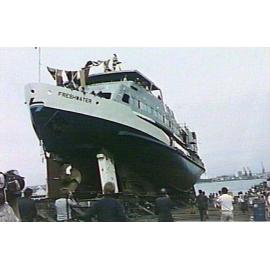 Launching of M. V. "Freshwater", 1982