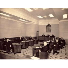 First meeting of Manly Council in new building, 1937