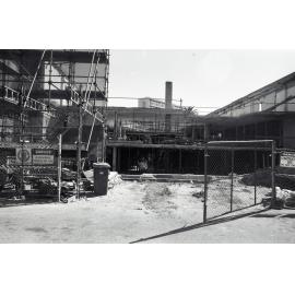 Rear view of the Corso Mall being demolished, Manly 1991