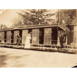 Tram in front of Brookvale House, c 1910