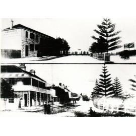 Cousin's Steyne Hotel, North Steyne and The Corso, c1886