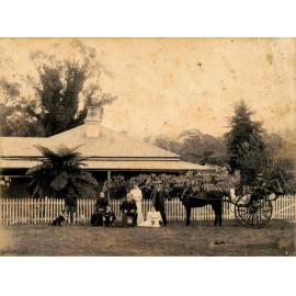Brookvale House, showing members of the Malcolm family