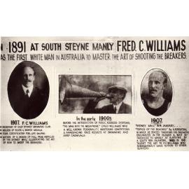 Poster about Fred C. Williams, c 1907