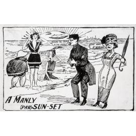 Humorous early post cards, Manly, c 1910