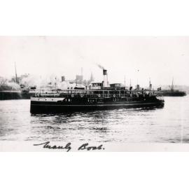 Manly ferry Kuring-gai leaving Circular Quay, c 1912