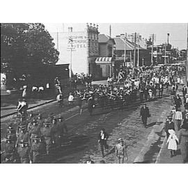 Farewell procession of Soldiers in Pittwater Road, Manly