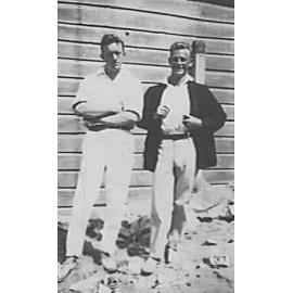 Two members of Manly Surf Club, c 1920