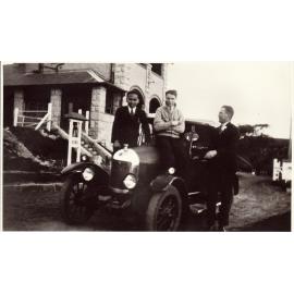 Tom and Harry Croft outside the office of the Quarantine Station