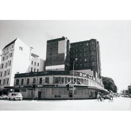 Hotel Manly, boarded up prior to demolition