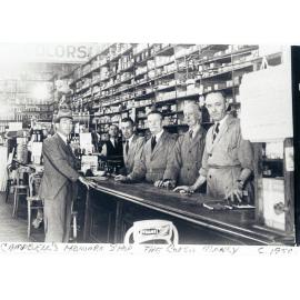 Interior of Campbells Ltd, with some staff present, the Corso Manly