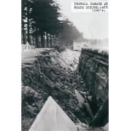 The North Steyne sea wall damaged by a storm
