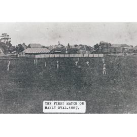 First cricket match on Manly Oval, 1887