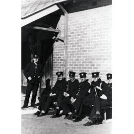 Bus drivers at Manly Bus Depot