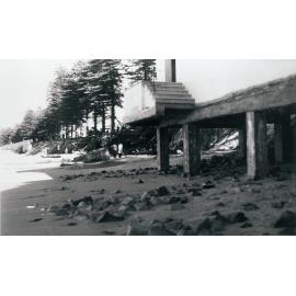 Storm damage to the sea wall at North Steyne
