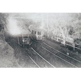 Trams on the Parsley Bay Loop between Sydney Road and The Spit