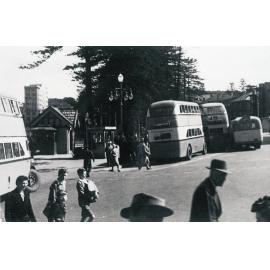 Manly Wharf Interchange with buses and bus office in view
