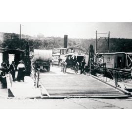 The Spit Punt being loaded with a truck and a dray