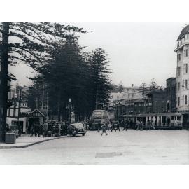 Tram Terminus and Bus Stop in West Esplanade opposite Manly Wharf