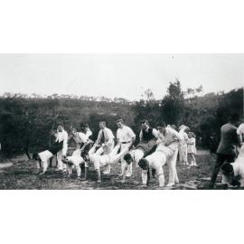 Staff of the Hotel Manly, during an annual picnic