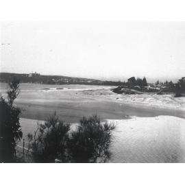 Mouth of Manly Lagoon, view of Manly Beach in background
