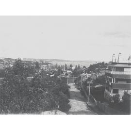 View down Kangaroo Street towards Manly Cove