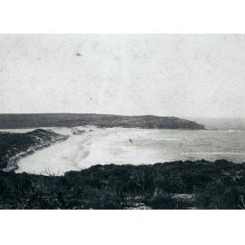 View looking north over Curl Curl Lagoon and Curl Curl Beach