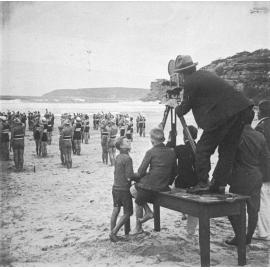 Lifesavers being filmed, Freshwater Beach