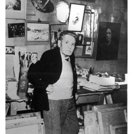Anthony Dattilo-Rubbo in his studio, 1952